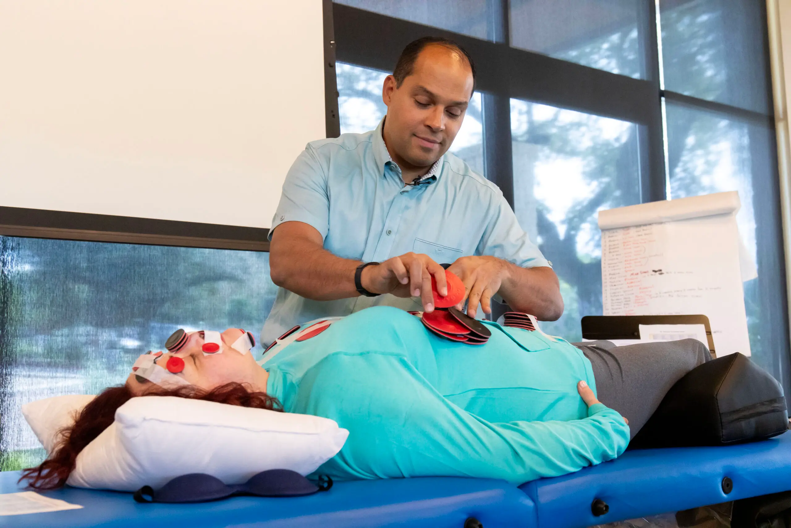 Dr. Garcia with patient